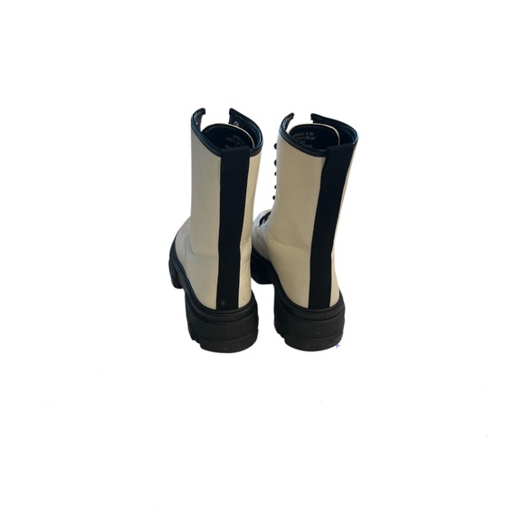 Mia Off White Laced Boots - Picture 3 of 5